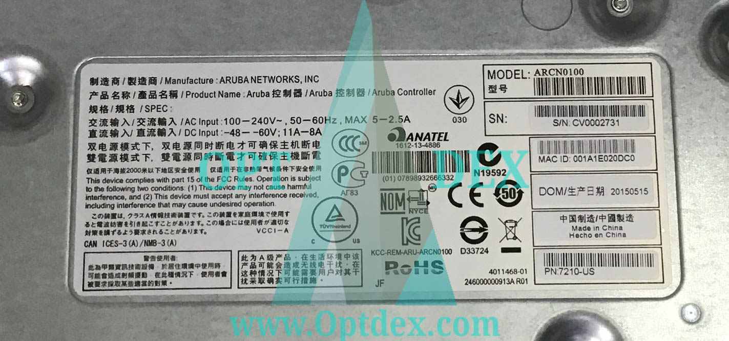 Aruba 7210-US Mobility Controller - JW744A