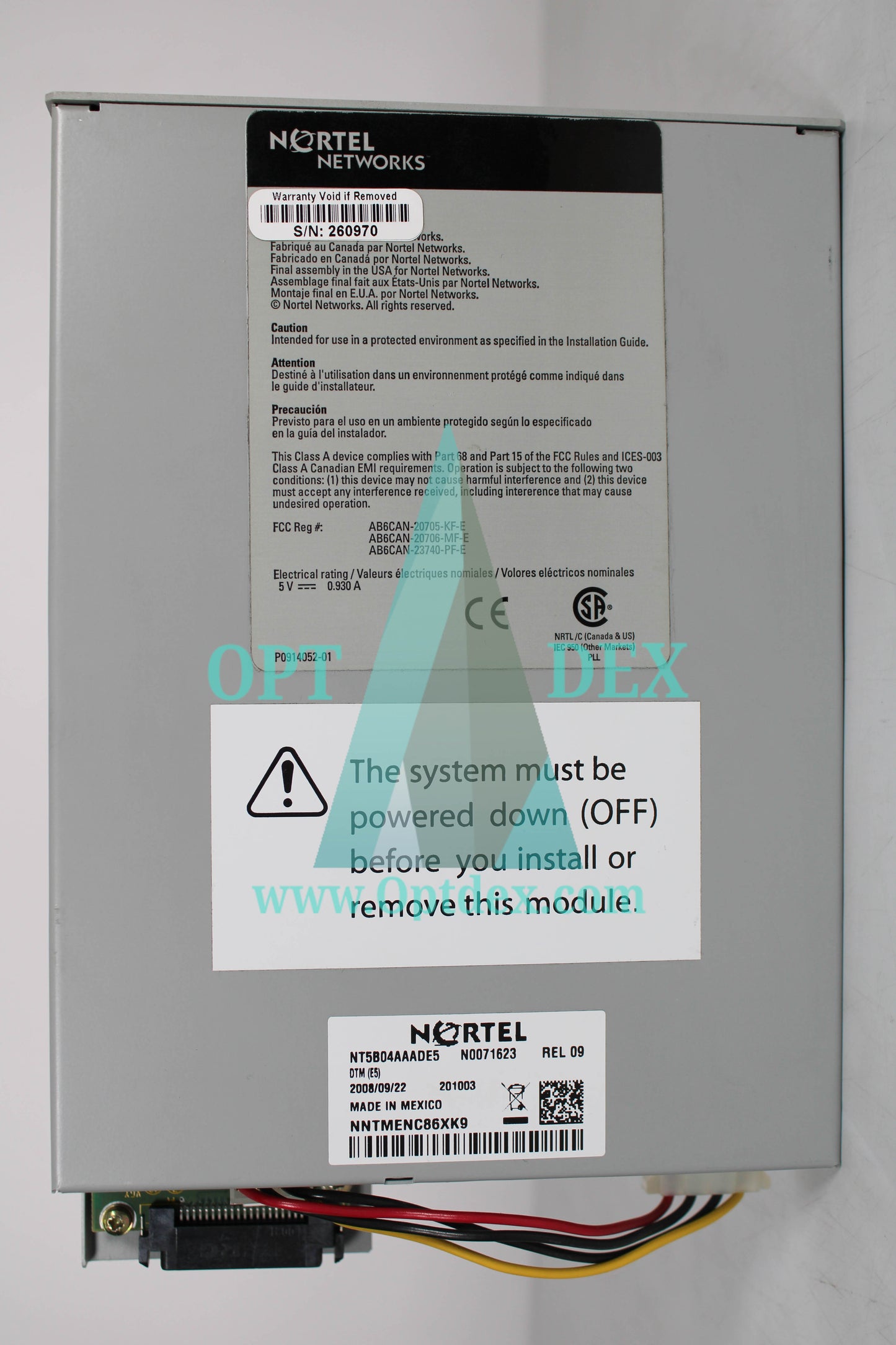 Nortel BCM Digital Trunk Media Bay Module - NT5B04AAADE5